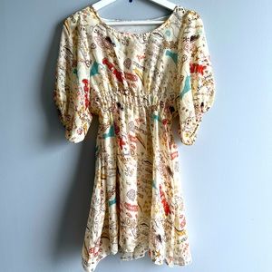 Colorful Chiffon Dress, size S